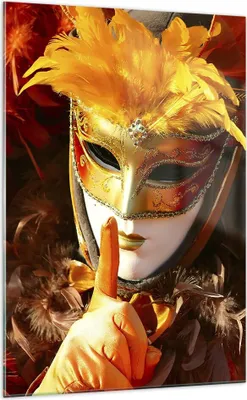 Produktbild von Bilder auf glas - Einteilig - Venezianische Maske bunt Karneval - 70x100cm - Glasbilder - Wandbilder - Bilder - Wanddekoration aus Glas - Glas Bilder - Wandbild auf Glas - GPA70x100-0420