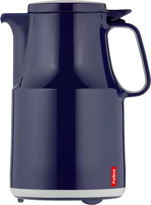 Produktbild von Helios Isolierkanne Thermoboy 0,6 l dunkelblau, Klappdeckel, spülmaschinenfest