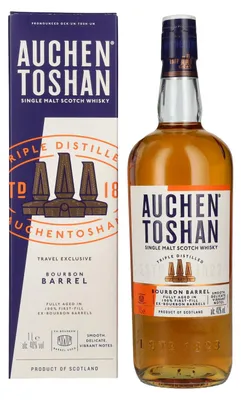 Produktbild von Auchentoshan BOURBON BARREL Single Malt Scotch Whisky Travel Exclusive 40% Vol. 1l in Geschenkbox