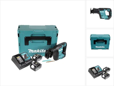 Produktbild von Makita DJR 188 RGJ Akku Reciprosäge 18 V Brushless Säbelsäge im Makpac + 2x 6,0 Ah Akku + Ladegerät