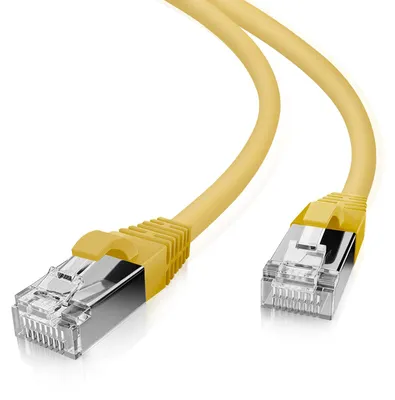 Produktbild von helos Patchkabel SF/UTP Cat 5e gelb 0,5 m