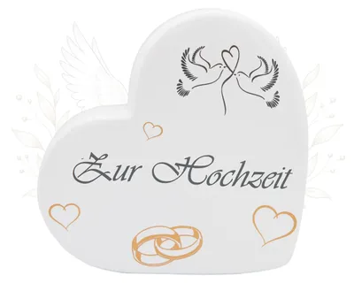 Produktbild von Spardose Herz Zur Hochzeit – Hochzeits-Spardose aus Keramik
