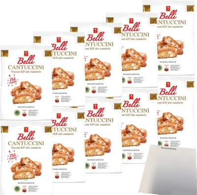 Produktbild von Belli Cantuccini Gebäck mit 25% Mandeln VPE (10x250g Beutel) + usy Block