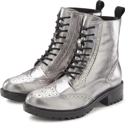 Produktbild von LASCANA Schnürboots silberfarben Größe 40