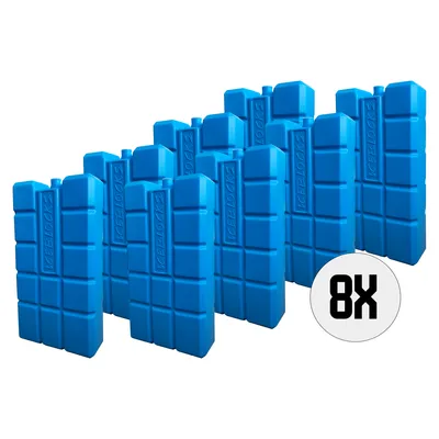 Produktbild von DULA Kühlakkus für Kühlbox - blau - 8 Stück - 750 g - 20 x 10,5 x 4 cm
