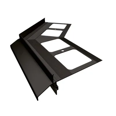 Immagine prodotto di Profilo di gronda in alluminio Renoplast K40 pavimento in Vetroceramica, angolo esterno 135°, grafite