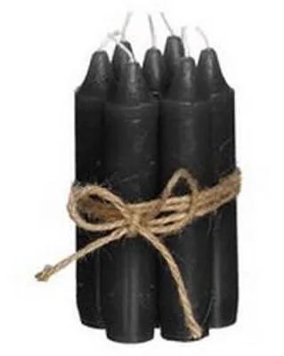 Produktbild von Kerzen Schwarz 11cm (7 Stück) [IFS-32168]