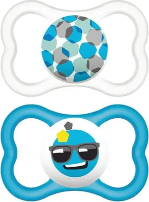 Produktbild von Mam Baby Air 6+ Blue Silicone Soother 2U