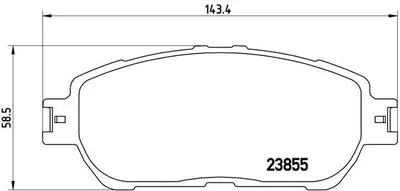 Produktbild von Brembo Bremsbelagsatz, Scheibenbremse Vorderachse P 83 105