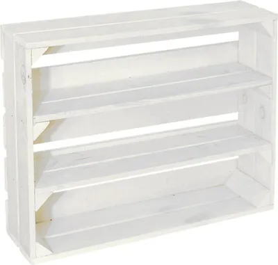 Produktbild von CHICCIE Holzregal Schmalhanz 50x40x15cm - Weiß 2x langes Regal