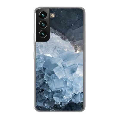 Produktbild von MuchoWow® Handyhülle Schutzhülle Hülle für Samsung Galaxy S22 Naturstein - Kristall - Blau Silikon Softcase Handy Hülle - Mobiltelefonhülle