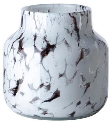 Produktbild von PANTEA Glasvase - braun/weiß - H. 19cm x Ø 19cm - Glas - Windlicht