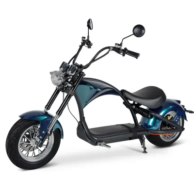 Produktbild von E-Motorroller M1P-blau 60V 2000W Motor 30AH 45km/h Bis zu 100km 45 km/h, 100 km Reichweite, scheibenbremsen, StoBdämpfer vorne und hinten