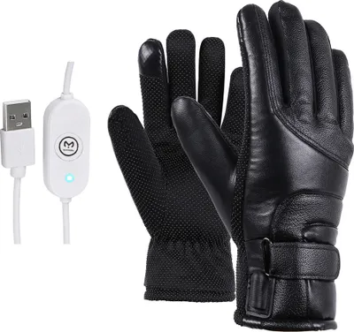 Obrázok produktu pre Vyhrievané zimné rukavice Elektrické vyhrievané rukavice napájané z USB Vodotesné vetruodolné vyhrievané rukavice odolné proti opotrebeniu obrazovky