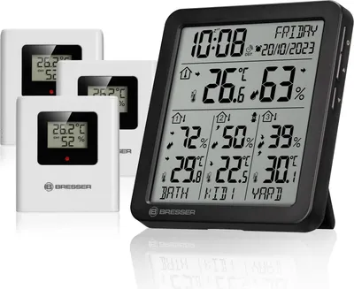 Produktbild von Bresser Quadro Individio S Thermometer Hygrometer innen digital 3 Sensoren, KI-generiertes Bild