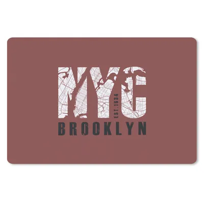 Produktbild von MuchoWow® Schreibtischunterlage New York - NYC - Brooklyn 60x40 cm - XXL Mauspad - Großes Mauspad