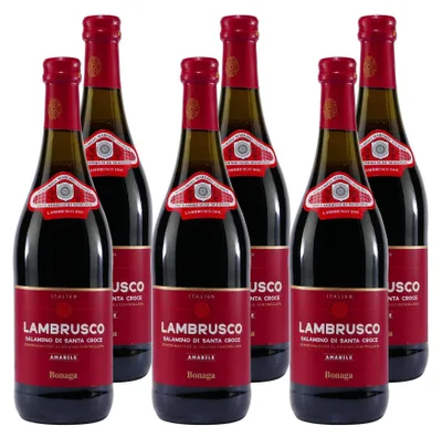 Produktbild von Bonaga Lambrusco DOC -lieblich- (6 x 0,75L)