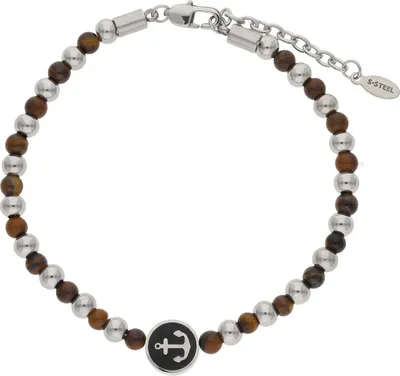 Produktbild von JuwelmaLux Armband Edelstahl mit Tigerauge JL45-03-0010 25 cm