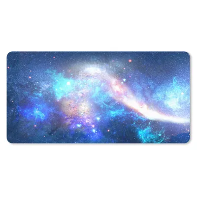 Produktbild von MuchoWow® Schreibtischunterlage Blau - Weltraum - Sterne 80x40 cm - XXL Mauspad - Gaming Mauspad