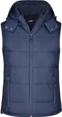 Produktbild von Modische Steppweste mit abnehmbarer Kapuze navy, Gr. L