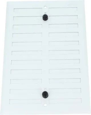 Produktbild von Schiebelüftung Weiß Lüftunsggitter Lüftungsblech Aluminiumgitter Stegblech Abschließbares Schiebgitter 170mm x 250mm