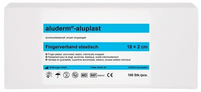 Obrázok produktu pre Náplasti na rany obväz na prst aluderm-aluplast elastický 18x2cm PU=100 kusov