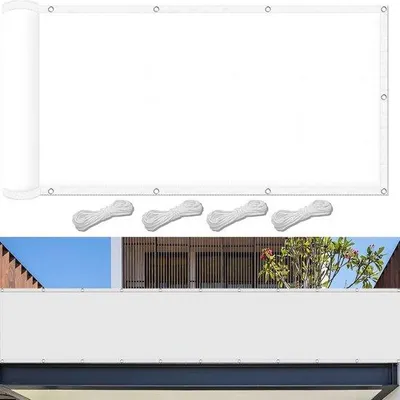 Produktbild von Famanu Schattensegel Wasserabweisend Winddicht - 100 x 130 cm - Weiß