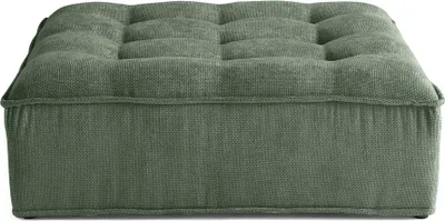 Image de Lisa Design Marisol - pouf modulable - velours texturé , Vert