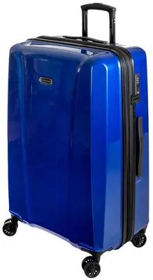 Produktbild von Blaue Koffer 74 cm, großer Hartschalenkoffer Trolley Cavalet bei Bowatex