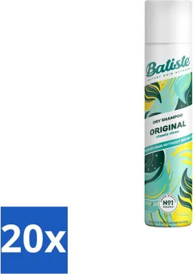 Produktbild von Batiste – Original – Trockenshampoo – Klassisch frischer Duft – Verleiht Volumen und Textur – 200 ml - Vorteilspack - 20 Stücke