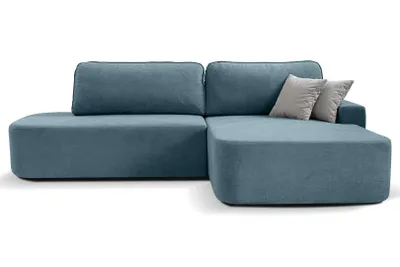 Produktbild von Ecksofa GAVI L-Form 270 cm – mit Schlaffunktion & Bettkasten, Blau, Eckseite rechts