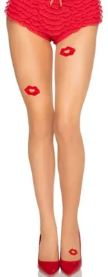 Immagine prodotto di Leg Avenue - 1415 Calze Velate In Spandex Con Baci - Taglia Unica