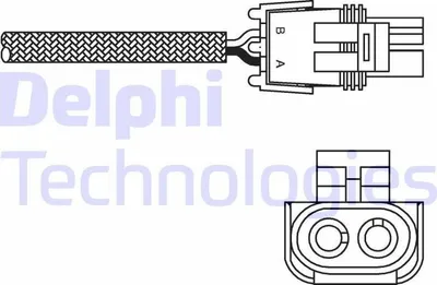 Produktbild von DELPHI Lambdasonde für RENAULT TWINGO I (C06) vor-Kat 380mm ES10989-12B1