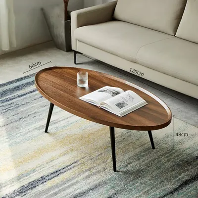 Produktbild von 360Home moderne runder Couchtisch Beistelltisch Wohnzimmertisch Sofatisch 120*60*48cm