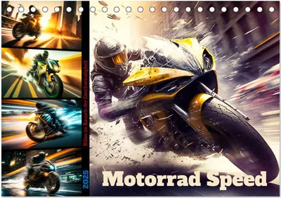 Produktbild von Motorrad Speed (Tischkalender 2025 DIN A5 quer), CALVENDO Monatskalender