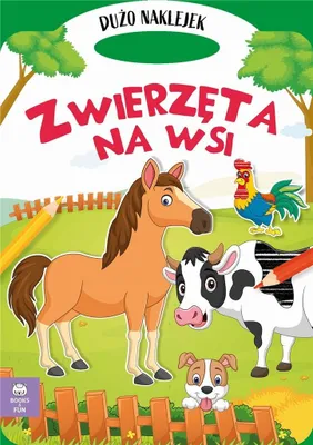 Produktbild von Kolorowanka dla dzieci Zwierzęta na wsi z podwójnymi naklejkami