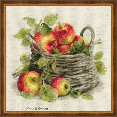 Produktbild von Riolis Stickbild-Set "Reife Äpfeln", Zählmuster