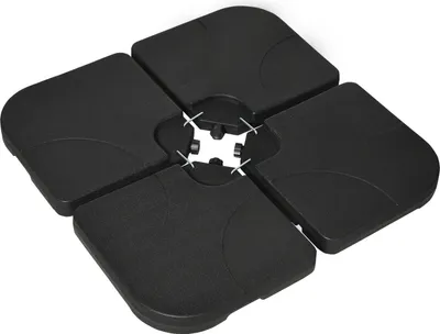Produktbild von Schirmständer Für Ampelschirm Ampelschirmständer 4Er-Set Schirmgewicht Mit 60 Liter Wasser/ 78 Kg Sand Befüllbar Schwarz