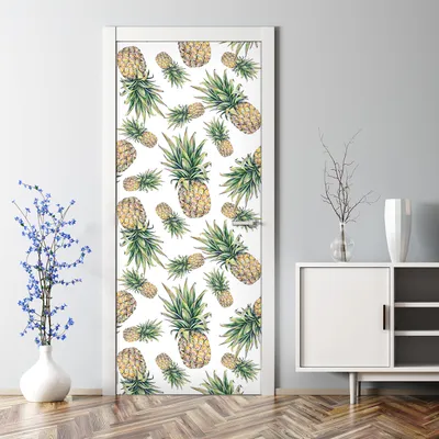 Produktbild von Dekorative Türposter selbstklebend Klebefolie Wandaufkleber Ananas Moderne 77 x 200 cm