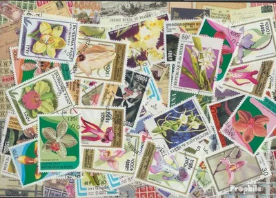 Produktbild von Briefmarken Motive 50 verschiedene Orchideen Marken