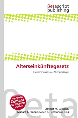Produktbild von Alterseinkünftegesetz