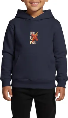 Produktbild von Spreadshirt The Flash Speedster RUN Kinder Premium Hoodie, 122/128 (6 Jahre), Navy