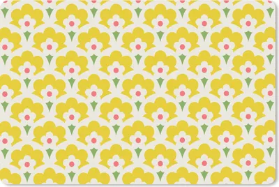 Produktbild von MuchoWow® Mauspad Mousepad Design - Retro - Siebziger Jahre - Gelb 27x18 cm - Mousepads - Maus Mat - Pad - Mausunterlage - Büroartikel - Desk Matten