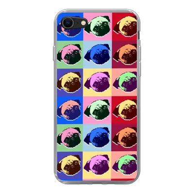 Obrázok produktu pre Kryt mobilného telefónu pre Apple iPhone 7 Vzory - Pes - Mops - Chlapci - Dievčatá - Deti - Deti Silikónové mäkké puzdro