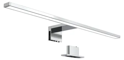 Image de B.K.Licht lampe miroir LED, lampe armoire, applique salle de bain, lumière blanche neutre 4000 Kelvin, 8W, 780lm, IP44, largeur 600 mm, chrome