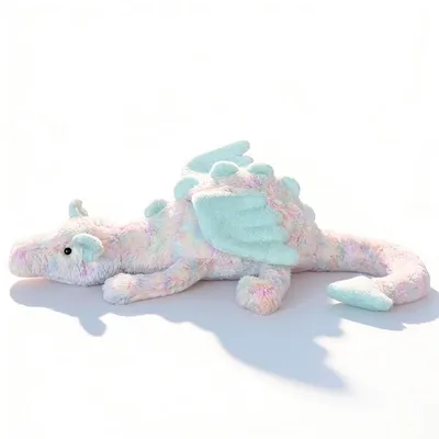 Produktbild von Drachen Kuscheltier 50 cm – Regenbogen Drache Plüschtier, Weich & Kuschelig