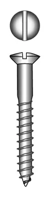 Produktbild von Holzschraube, Linsensenkkopf, A4, 4,0x40mm