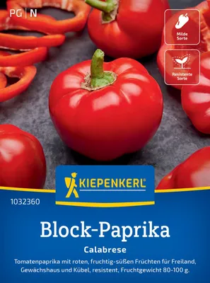 Produktbild von Kiepenkerl Block-Paprikasamen Calabrese F1 Capsicum annuum 5 Pflanzen