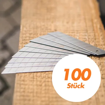 Produktbild von FRONTTOOL Abbrechklingen 18mm 100 Stück - Ersatzklingen für Cuttermesser, Cutter
