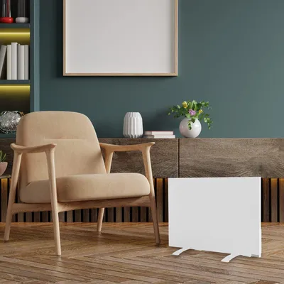 Image de Chauffage infrarouge Wi-Fi - 40 x 65 cm - 220 Watts - Électrique - Blanc - Adapté aux bureaux et aux espaces de travail à domicile